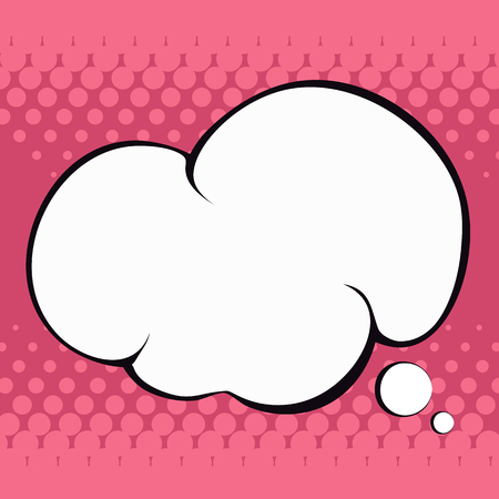 Empty space for thought. The background in the style of pop art with dotsのイラスト素材