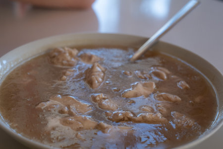 Stewed pork brain soup with carrots - Southeast Asian cuisineの写真素材