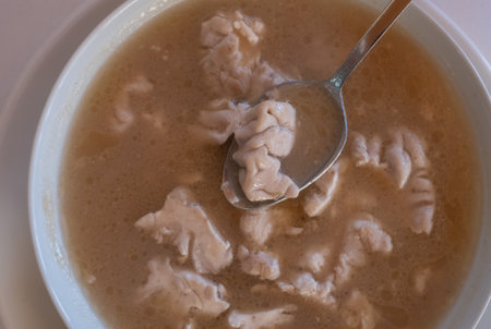Stewed pork brain soup with carrots - Southeast Asian cuisineの写真素材
