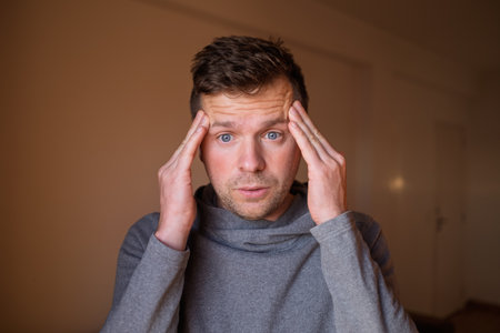 Thoughtful Middle Aged European Man Searching for a Solution, Emotional Portrait