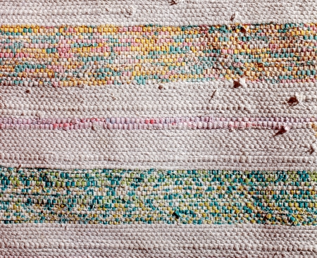 Woven rug, side light, clearly visible textureの写真素材