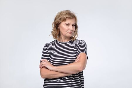 Mother is confused with her child choiceの写真素材