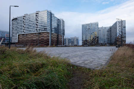 SAINT PETERSBURG, RUSSIA - November 20, 2021: View on a Residential complex Quiet Harborのeditorial素材
