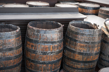 barrel wine beer liquid woodenの写真素材