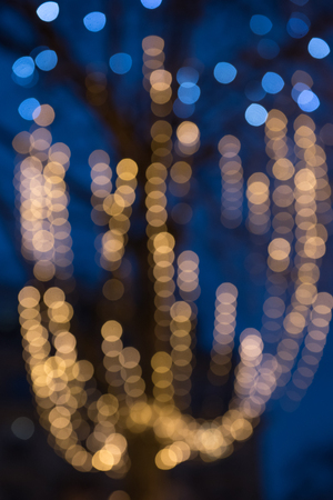 Avenue des champs elysees with christmas lighting leading up to the arc de triomphe in paris franceの写真素材