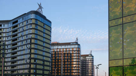office building for business blue sky rental of spaceの写真素材