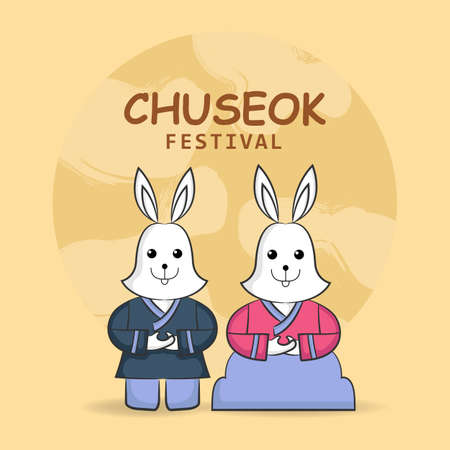 hand draw chuseok festival concept.のイラスト素材