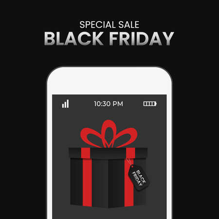 Black Friday sale banner concept. Vector Illustrationのイラスト素材