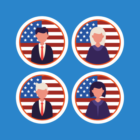 United states of america, president's day concept. Vector illustrationのイラスト素材