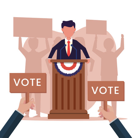 United states of america, president's day concept. Vector illustrationのイラスト素材
