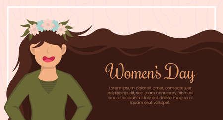 March 8th international women's day celebration background. vector illustrationのイラスト素材
