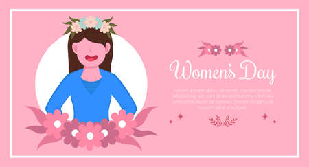 March 8th international women's day celebration background. vector illustrationのイラスト素材