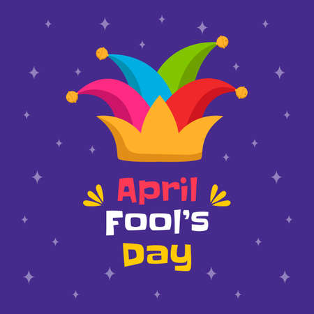 Hand drawn april fool's day, Typography, Colorful. Vector Illustrationのイラスト素材