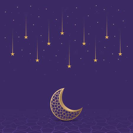 Eid mubarak design with Islamic ornaments. Can be used for greeting cards, banners, backgrounds and templates. vector illustrationのイラスト素材