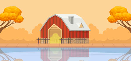 Hand drawn autumn background. Vector Illustrationのイラスト素材