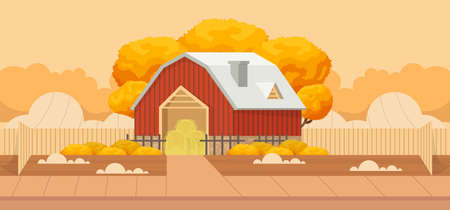 Hand drawn autumn background. Vector Illustrationのイラスト素材