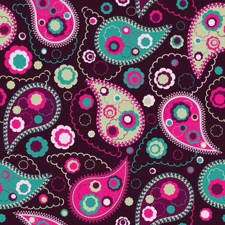 paisley seamless backgroundのイラスト素材