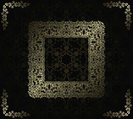 Seamless background with vintage frame in retro style     のイラスト素材