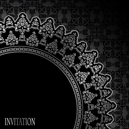 Seamless background with an elegant frame in retro style     のイラスト素材