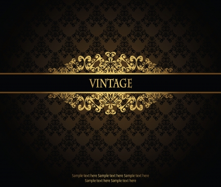 Vintage seamless wallpaper with a ribbon              のイラスト素材