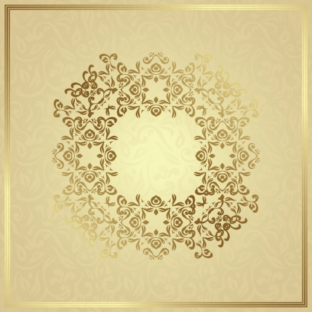 Seamless background with vintage frame in retro style     のイラスト素材