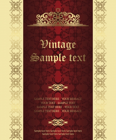 Stylish card with vintage decoration                    のイラスト素材