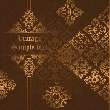 Stylish card with vintage elements         のイラスト素材