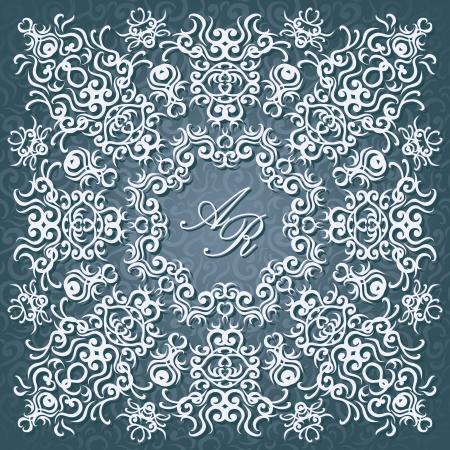 Vintage lace frame in pastel colors. Vintage design. Retro style  のイラスト素材