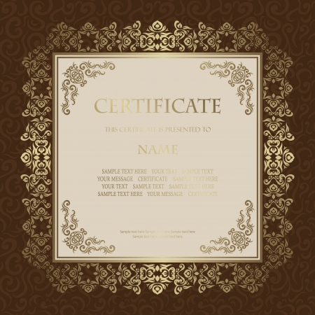Original vintage frame. Retro style. Can be used as certificate or diploma のイラスト素材