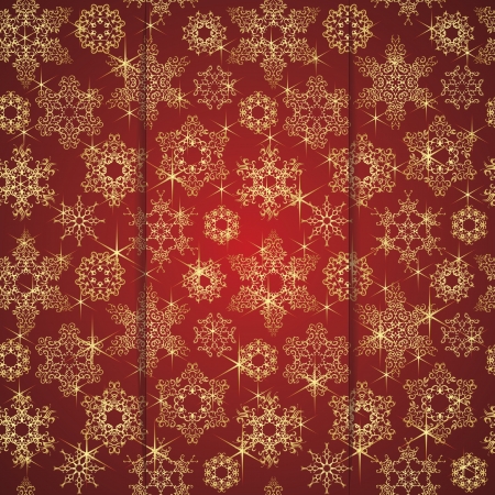 Seamless background in red with snowflakes. Winter design. Can be used as Christmas card      のイラスト素材