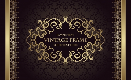 Elegant vintage background with a frame and borders. Luxury design             のイラスト素材