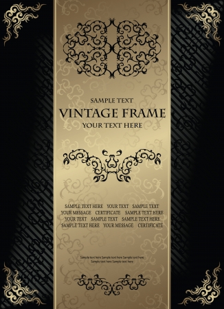 Vintage background with a frame. Luxury design.  Can be used as certificate, diploma and other            のイラスト素材