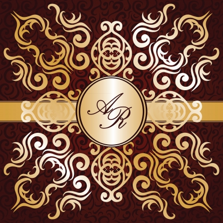 Stylish card with vintage pattern                のイラスト素材