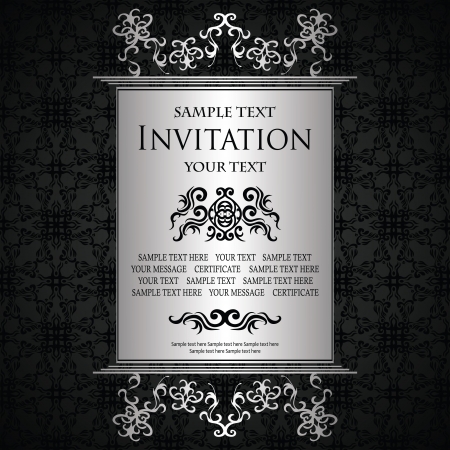 Vintage background with a luxury frame. Luxury design                 のイラスト素材