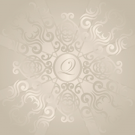 Stylish card with vintage pattern. Elegant invitation               のイラスト素材