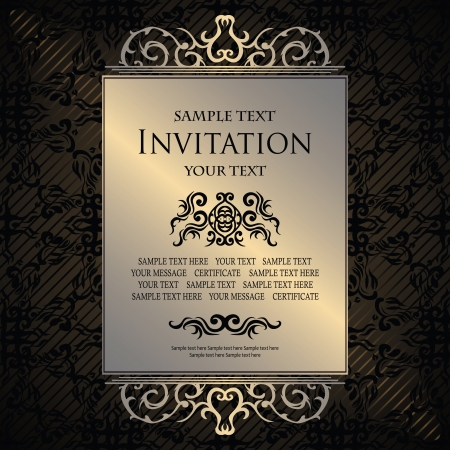 Vintage background with a luxury frame  Original design                 のイラスト素材