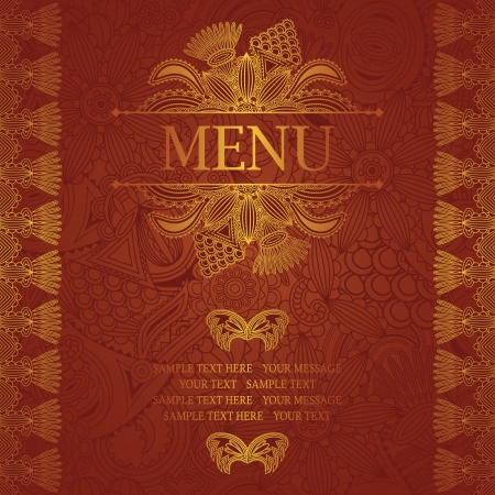 Vintage floral background. Can be used as a menu  のイラスト素材