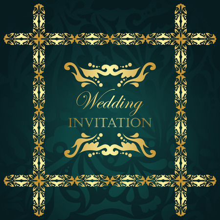 Stylish card with vintage borderのイラスト素材