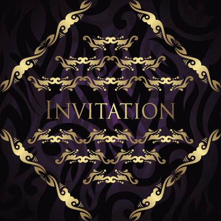 Wedding invitation with a floral frameのイラスト素材