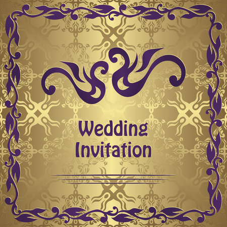 Wedding invitation. Floral decoration. Retro design. Seamless background    のイラスト素材