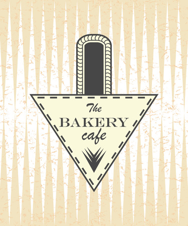 Retro bakery label. Vintage design. Grunge style      のイラスト素材