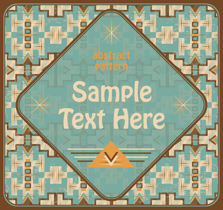 Original card. Abstract geometric seamless background. Retro pastel colors. Grunge design   のイラスト素材