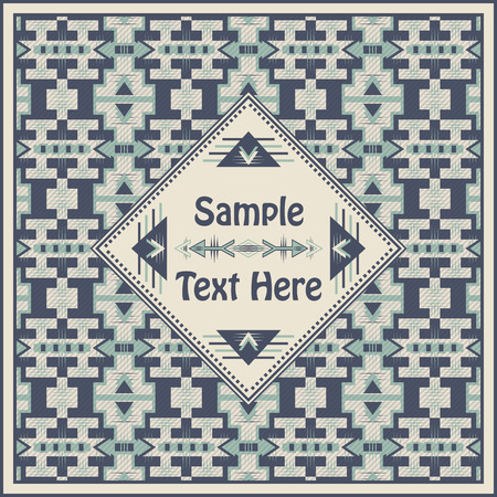 Original card on abstract geometric seamless background. Pastel colors   のイラスト素材