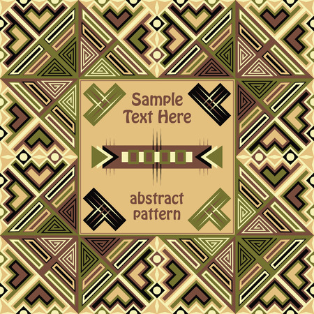 Abstract frame. Seamless wallpaper in retro colors. Geometric pattern. Retro design   のイラスト素材