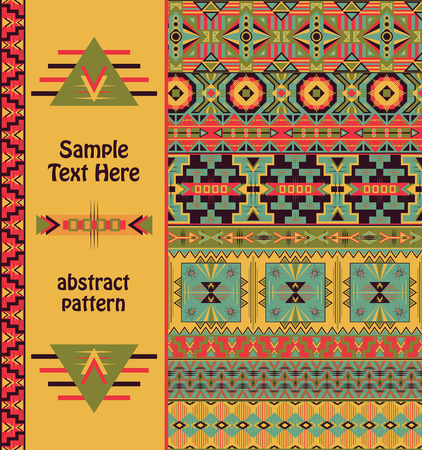 Original card on abstract geometric background in bright colors   のイラスト素材