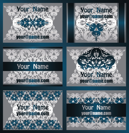 Set of business cards. Template of name card    のイラスト素材