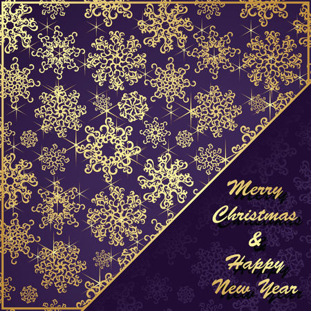 Christmas card on seamless background with snowflakes. Christmas backgroundのイラスト素材