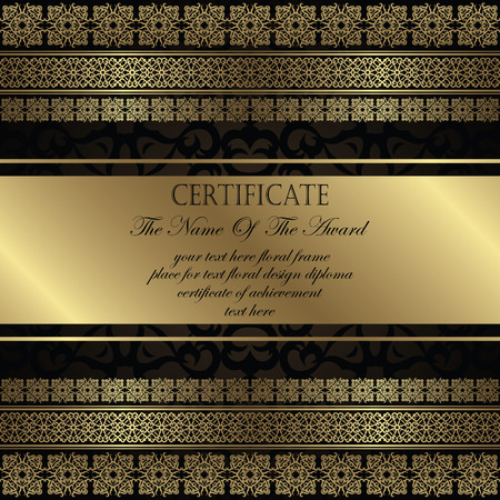 Vintage background. Decorative borders on seamless background. Can be used as a certificateのイラスト素材