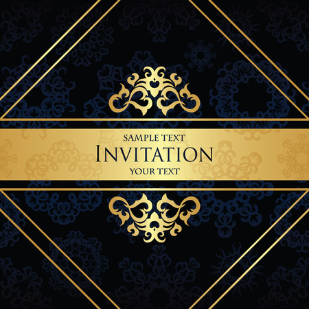 Vintage background. Stylish invitation on seamless backgroundのイラスト素材