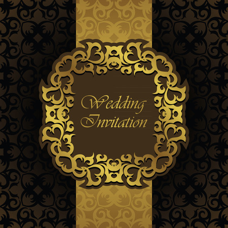 Wedding invitation on seamless backgroundのイラスト素材